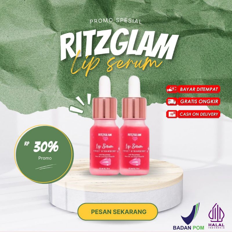 Ritzglam Lip Serum halal bayar di tempat
