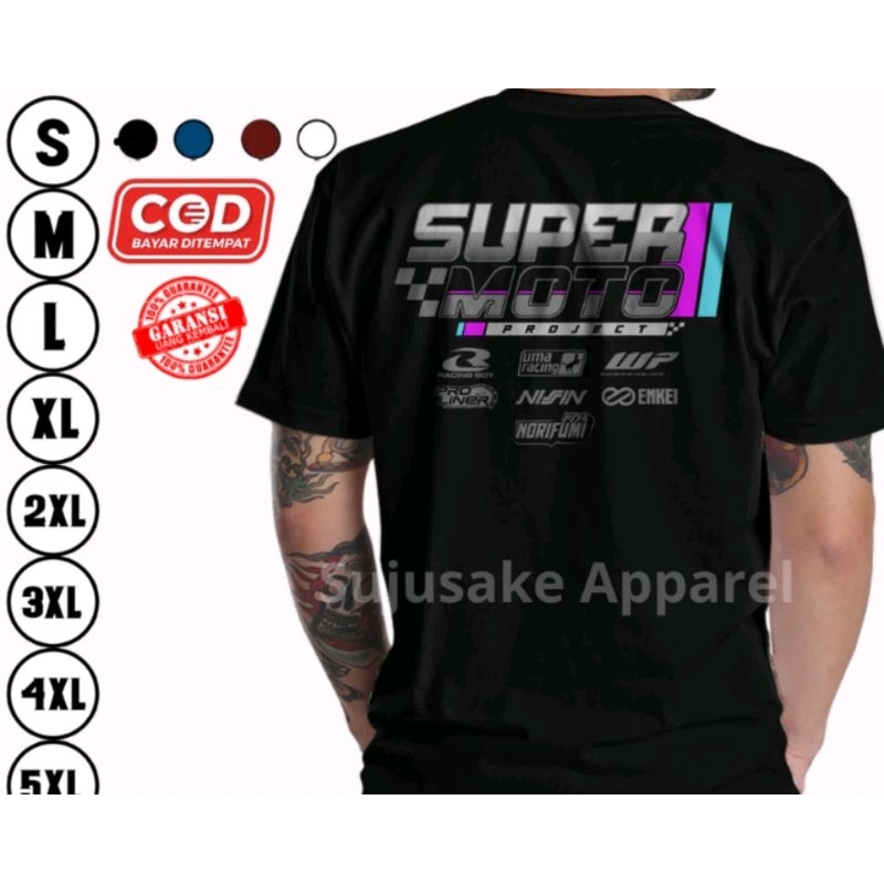 Kaos Atasan Pria Wanita Kaos Supermoto Herex STyle Race KLX Bahan Halus Adem FREE STIKER