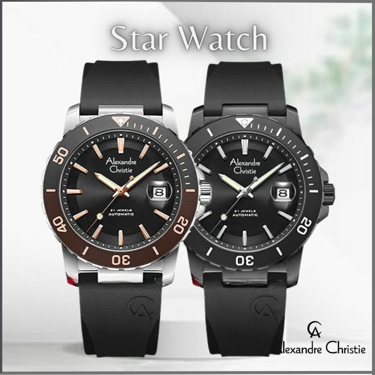 JAM TANGAN ALEXANDRE CHRISTIE 6141 MA AUTOMATIC RUBBER