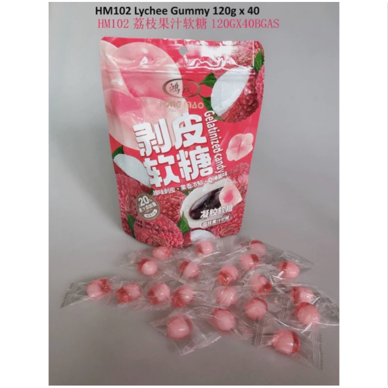 

Permen Jelly Gelatinized Soft Candy Aneka Rasa Buah Asli Anggur Peach Leci Kemasan 120gr