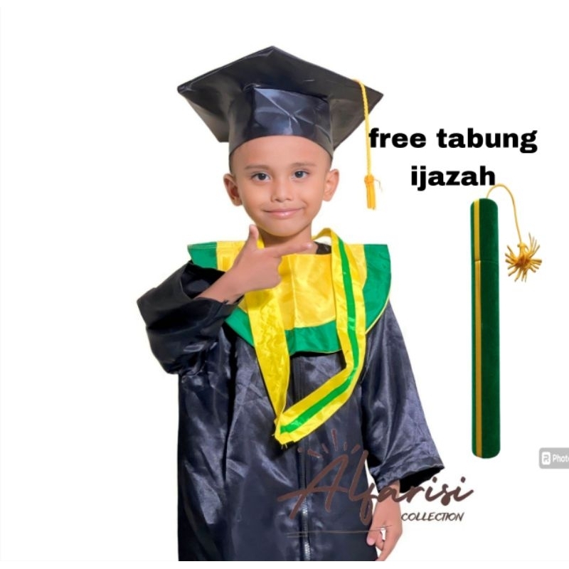 baju wisuda anak paud tk sd smp free tabung ijazah