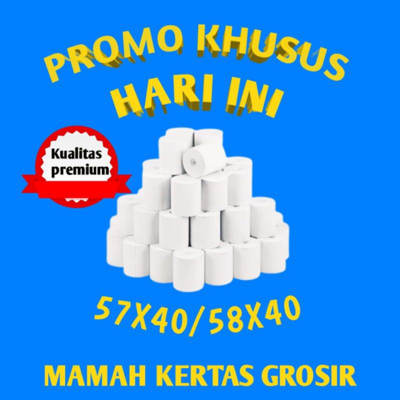 

KERTAS SETRUK THERMAL COROLES 57X40 58X40MM 10 ROLL