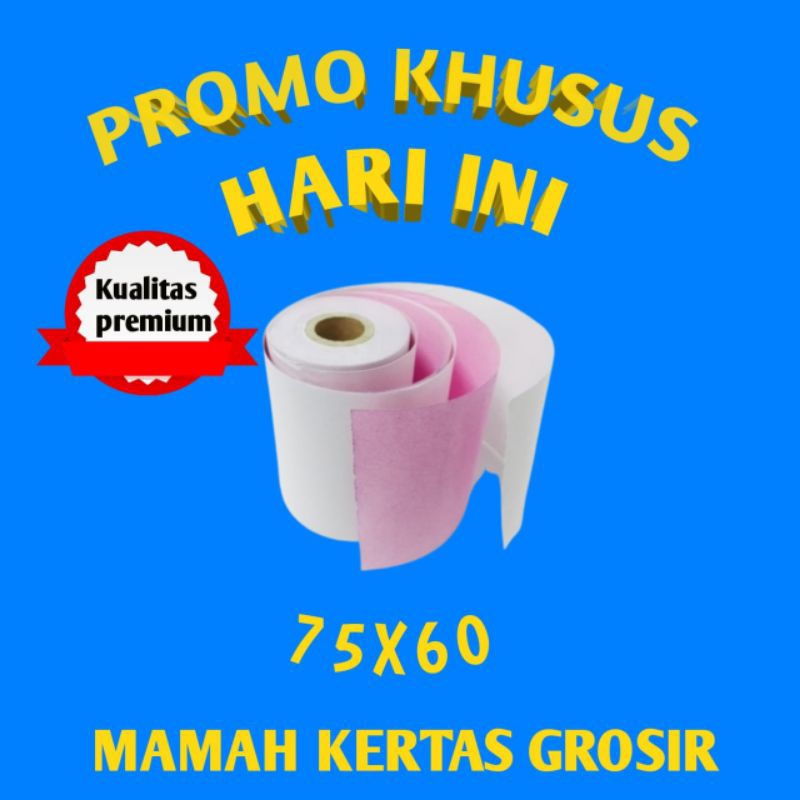 

KERTAS KASIR NCR 2PLY PUTIH MERAH 75X60MM