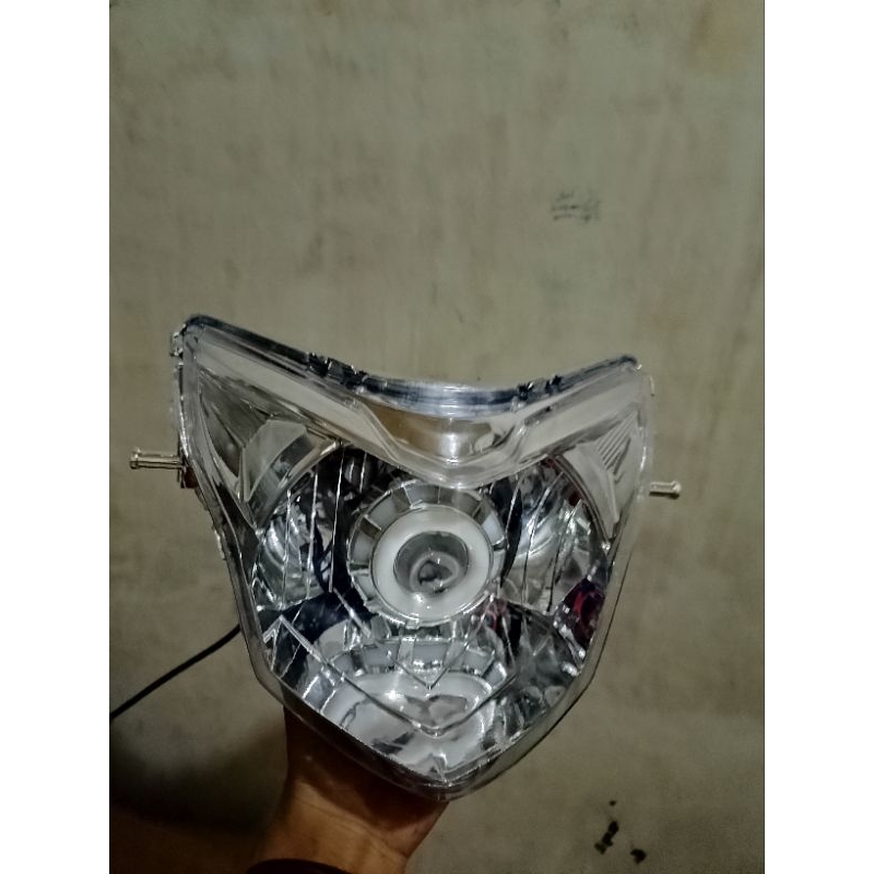 Reflektor Headlamp Plus Mika Kaca Lampu Depan Jupiter MX New Plus Proji Running Super Keren