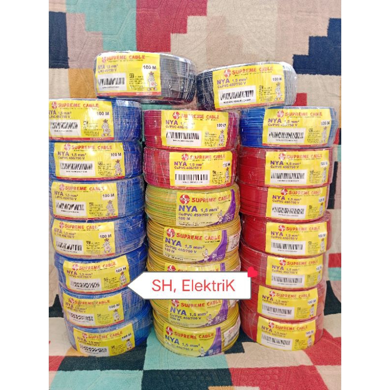 KABEL SUPREME  NYA 1.5mm2 100m ROL SNI
