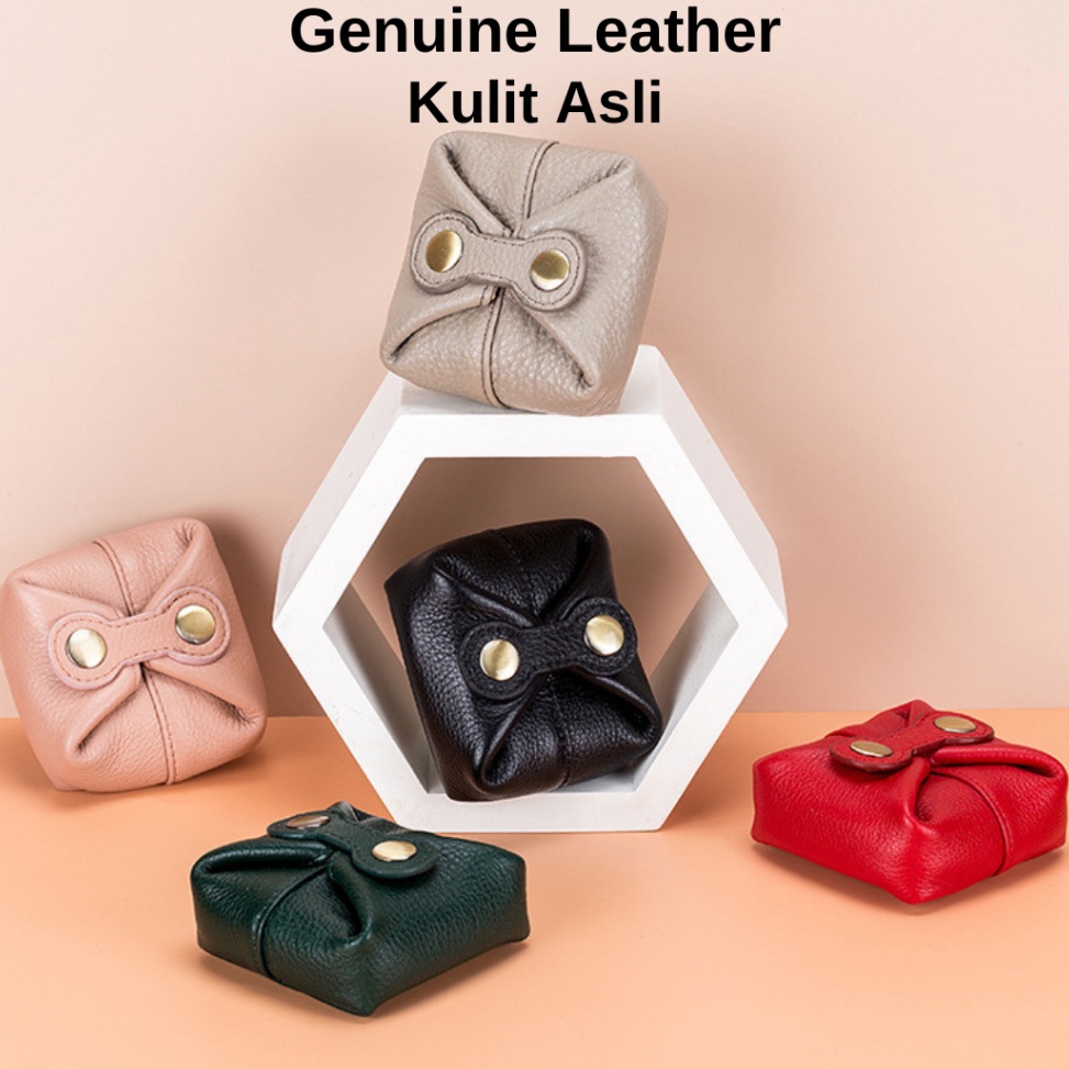 Best Seller Kulit Asli Tas penyimpanan lipstik mini kunci earphone bean bag koin wanita dompet koin 
