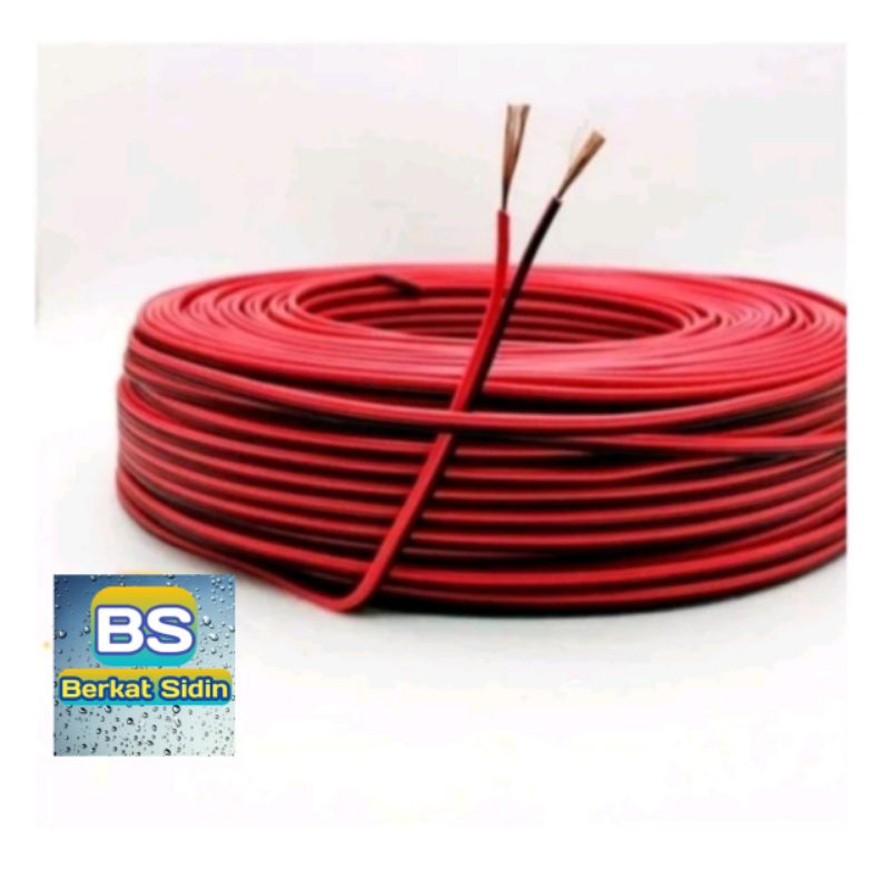 kabel audio hitam merah