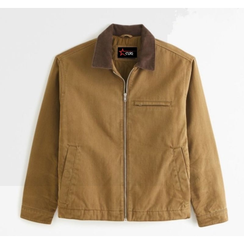 NET - WORK Jacket Canvas Brown Jaket Pria