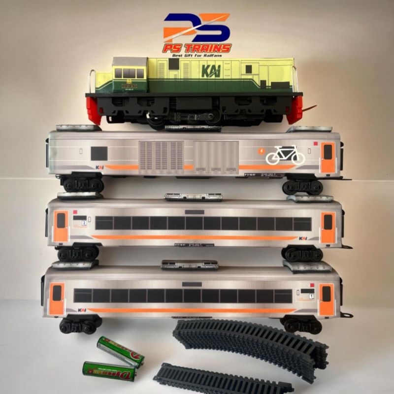 [ MESIN ] MAINAN KERETA API INDONESIA, CC201 VINTAGE STAILESS STELL EKONOMI