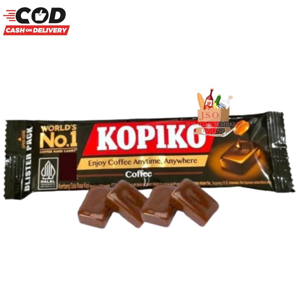 

[ JSO ] Permen Kopiko Blister Pack Coffee Candy 24gr Permen Kopi Snack Cemilan Permen Anak
