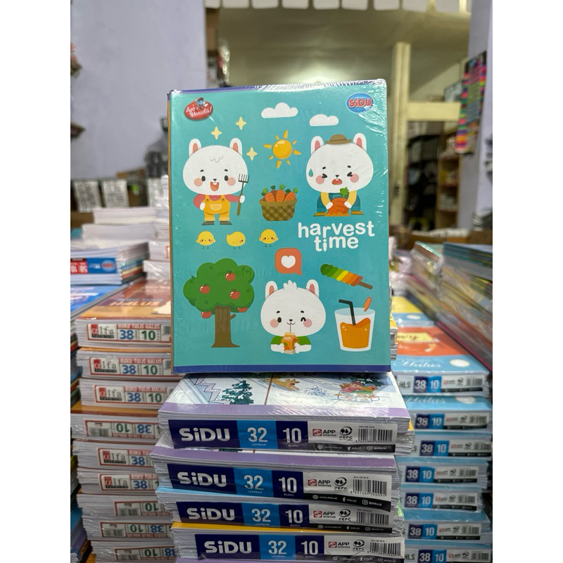 

Buku Tulis SIDU, BUKU VISION,ESTUDEE, MIX, BUKU KOTAK isi 38 Lembar 1 Pack Isi 10 Buku Sinar Dunia 38 -