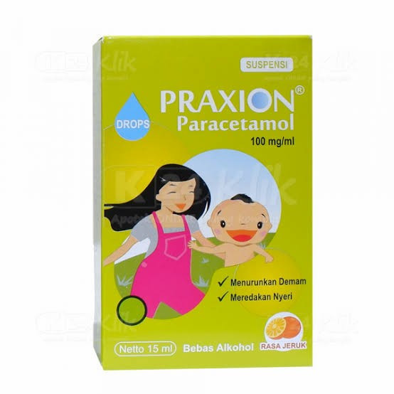 Praxion Paracetamol Drop 15ml - Meredakan Demam dan Nyeri Anak