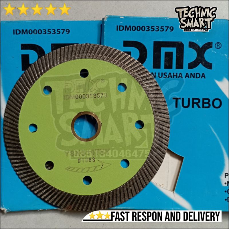 Mata gerinda potong granit keramik 4 inch DMX Turbo batik mata pisau gerinda potong keramik granit m