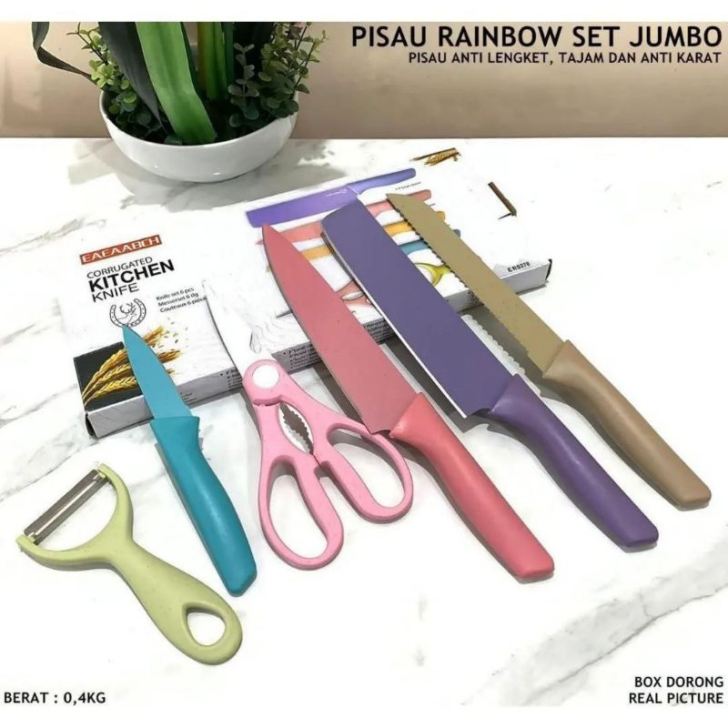 1 set pisau rainbow