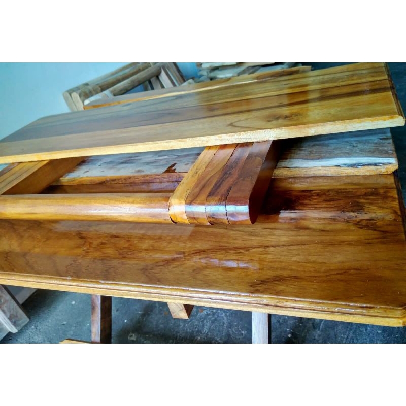 Meja lipat portable kayu jati Meja belajar lipat portable 40 x 30 x 25  full kayu jati
