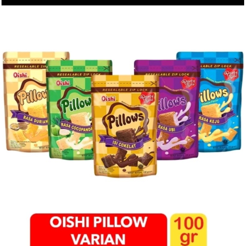 

oisi pillows party size 100gr sn coklat ubi