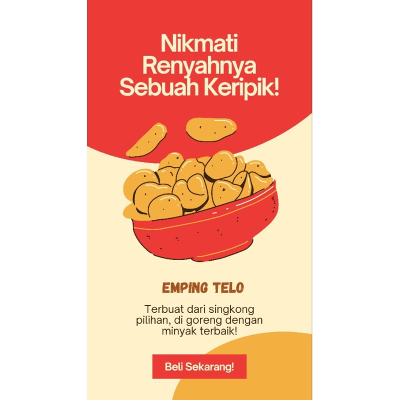 

Cemilan Keripik Emping Telo