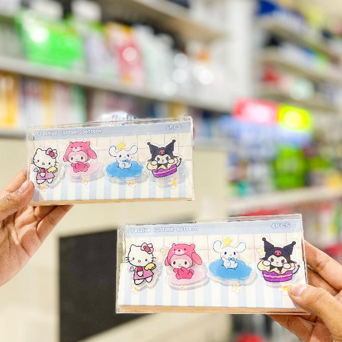 

Klip Kertas Karakter Sanrio / Penjepit Kertas Karakter 4pcs