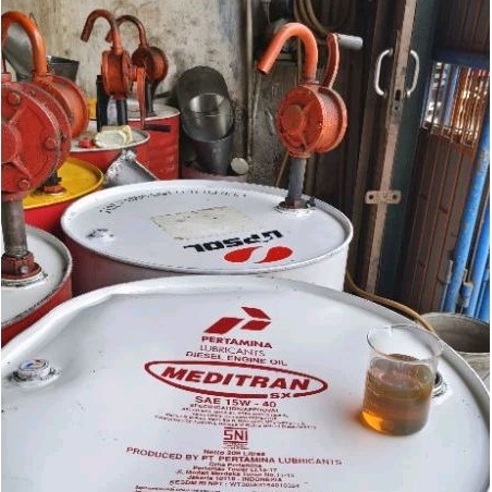 oli mesin diesel meditran sx 15w-40, oli mesin diesel 15w-40 eceran kemasan 5 L