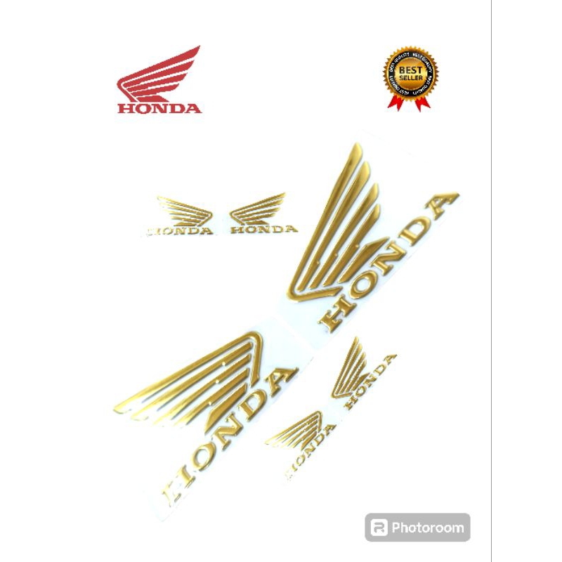 EMBLEM SAYAP HONDA / LOGO HONDA GOLD GARUDA / WING HONDA GOLD