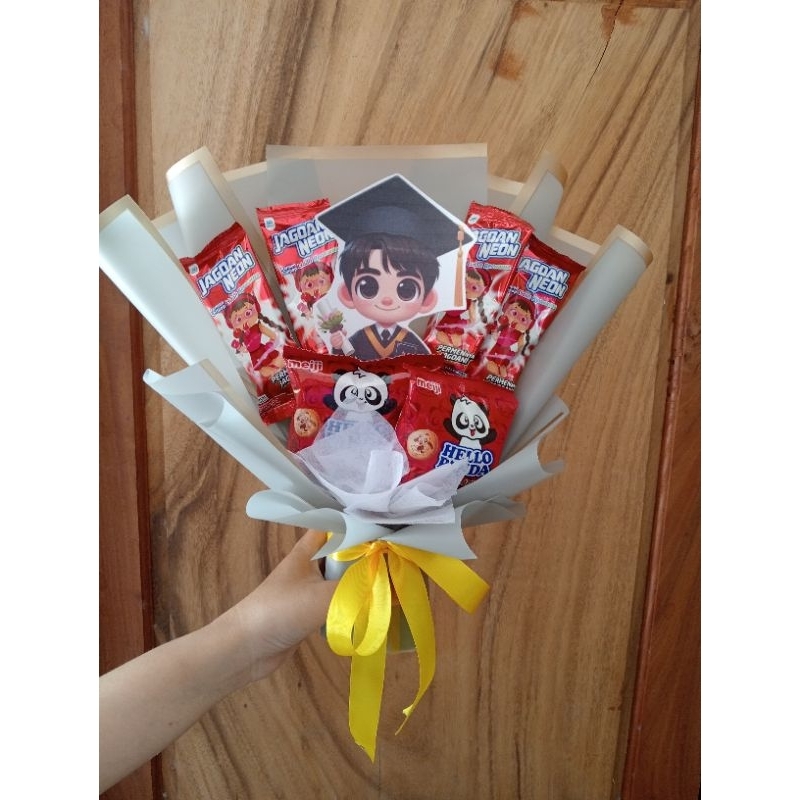 

Buket snakck/buket jajan untuk wisudaa
