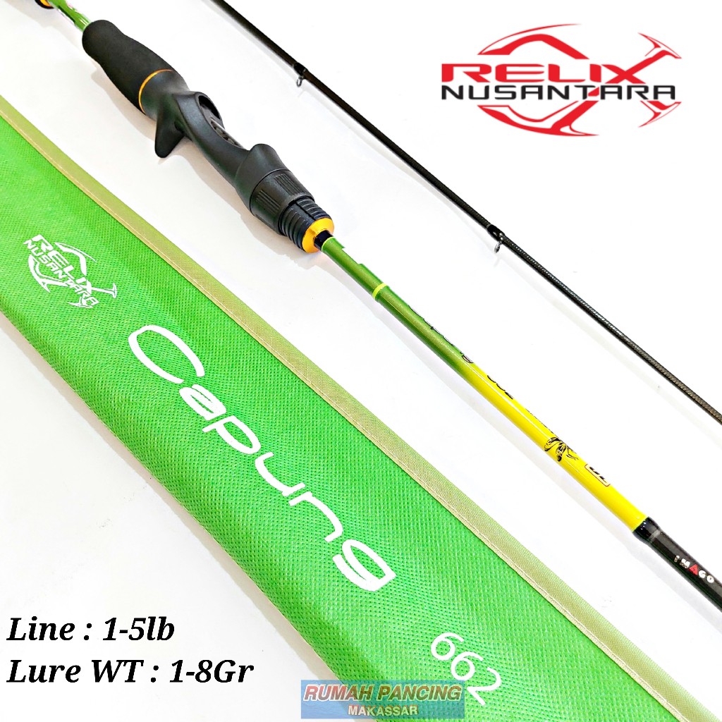 Joran BC Relix Nusantara Capung SE 662 UL / Stik Pancing Bait Casting Ultra Light