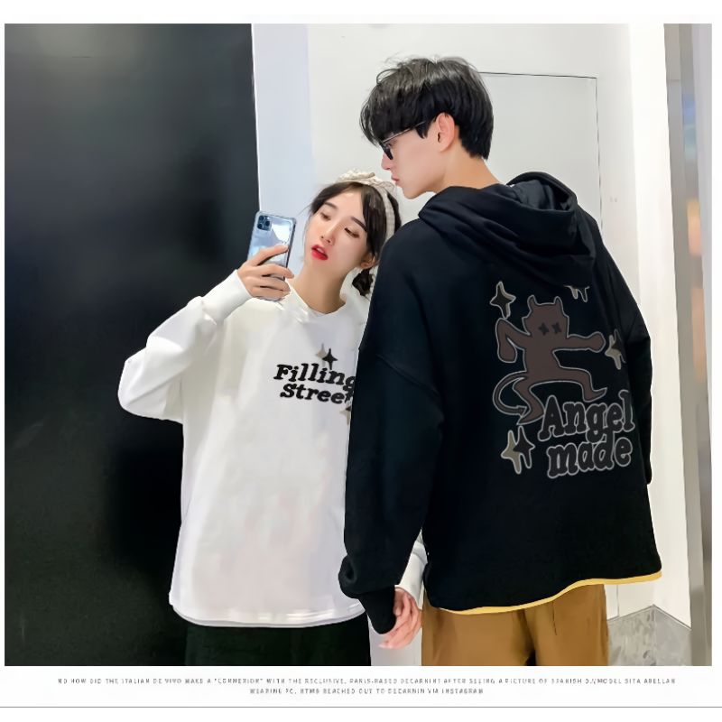 Hoodie Angel Made/ Filling street kekinian ~Linaa store~