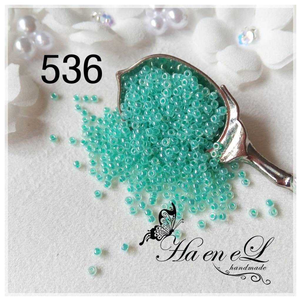 Payet Miyuki pasir seedbead (RR) ukuran 12/O(sp) & 11/O kode 536 (10gr) Hijau Toska