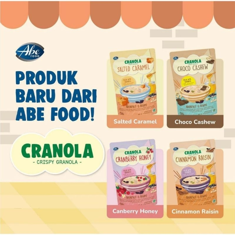 

ABE FOOD Cranola Crispy Granola 150gr | Menu Sarapan Sehat Anak