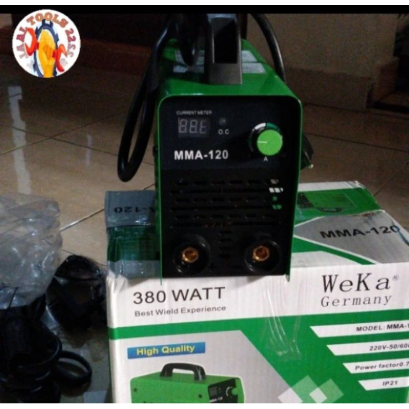 Mesin Las MMA 120 ampere WEKA 380 Watt