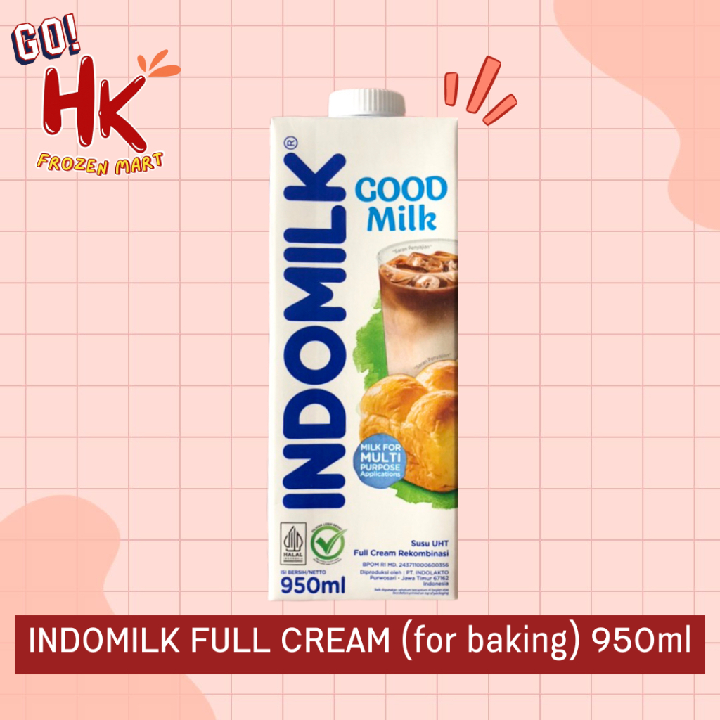 

Indomilk Susu Full Cream 950ml | For Baking Coffee multi purpose greenfields HK FROZEN MART