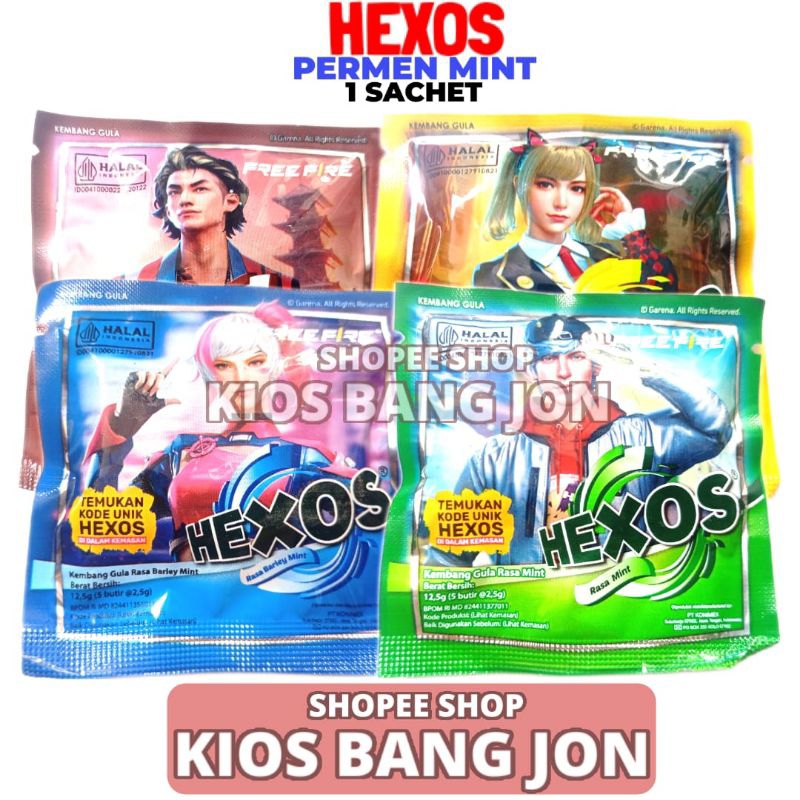 

Permen Hexos Mint Kemasan Sachet 12.5 Gram