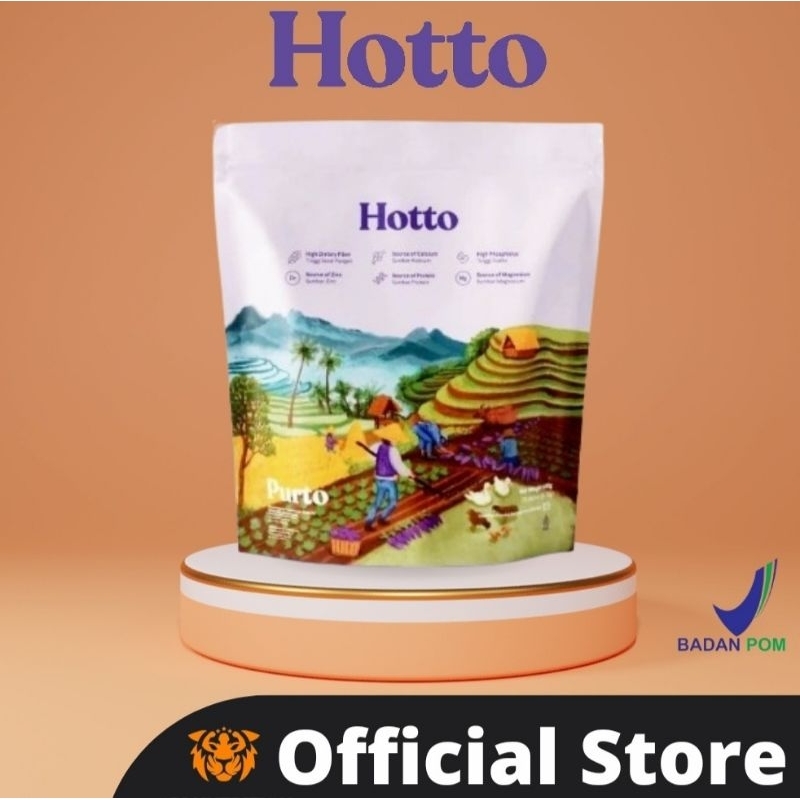 

HOTTO Purto Multigrain Superfood Sereal Oat With Purple Potato Pengganti Makan 1 Pouch 16 Sachet Ubi Ungu