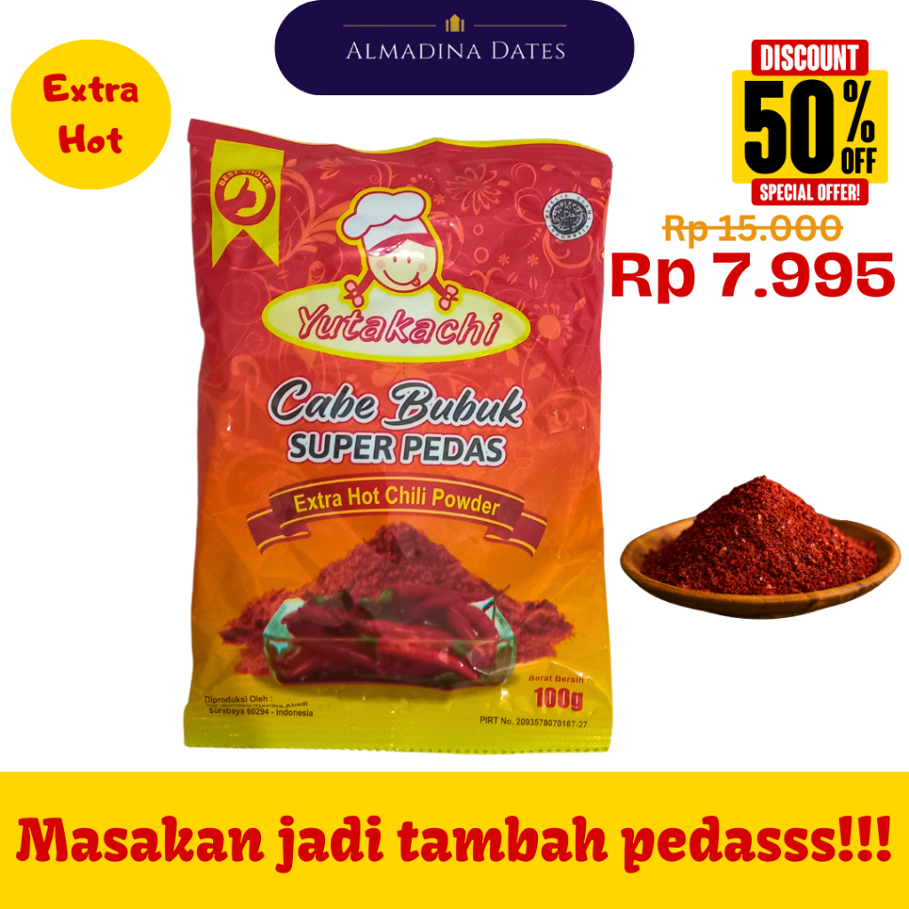 

[100gr] BUBUK CABE SUPER PEDA/EXTRA HOT CHILI POWDER YUTAKACHI