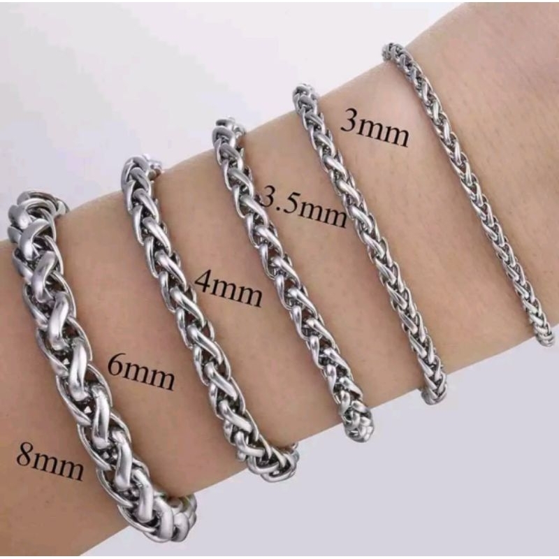 COD||gelang rantai model tulang naga||gelang pria rantai brecelet tulang ular naga