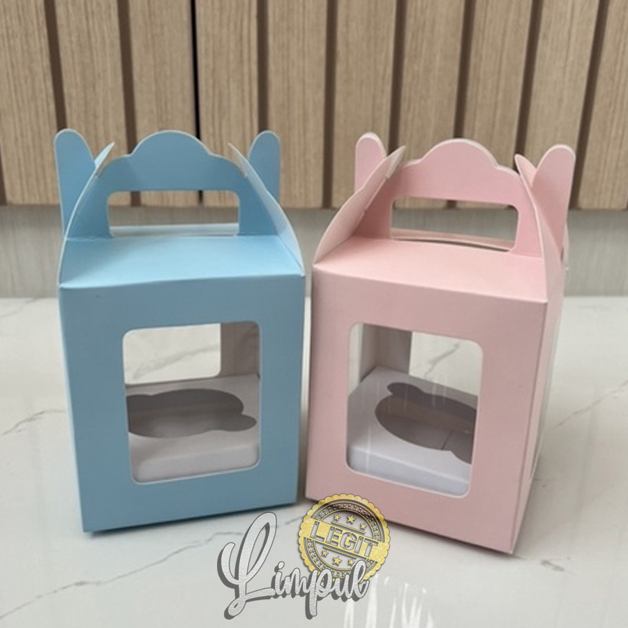 

Box Cupcake | Paperbox Kemasan Souvenir | Dus Cupcake Gable Box + Tatakan (Min Order 5 Pcs)
