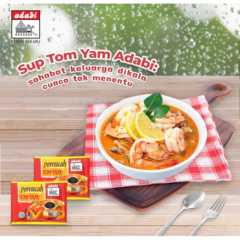 

Adabi Perencah Tom Yum 40gr Bumbu Pasta Tomyum Instan