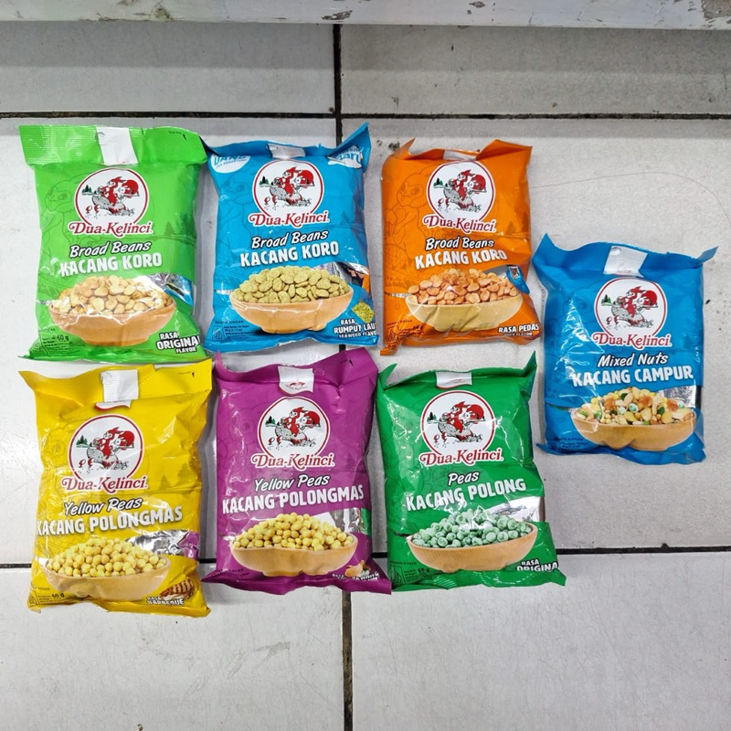 

Dua Kelinci kacang Polong / koro / mix nut 60gram