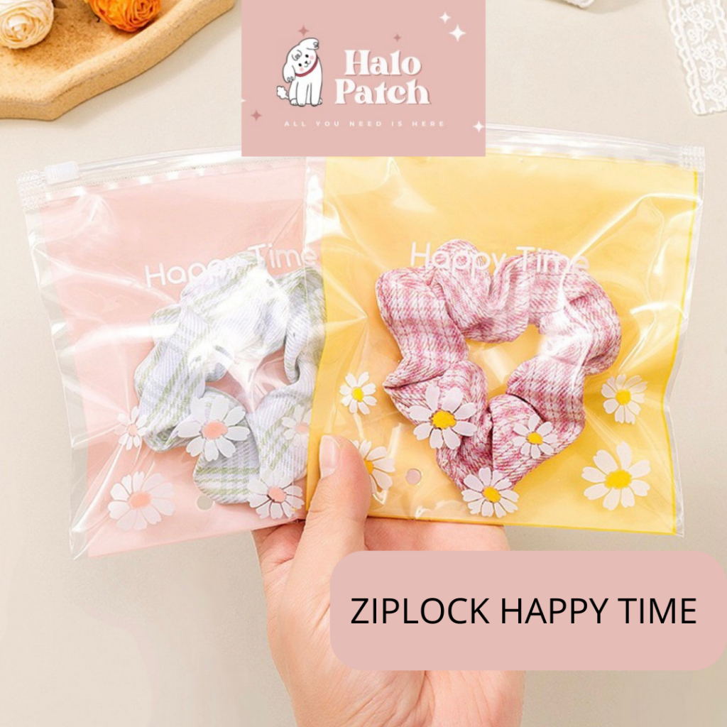 

HALO PATCH - PLASTIK ZIPLOCK HAPPY TIME | FANCY PLASTIK KLIP KOMBINASI AKSESORIES