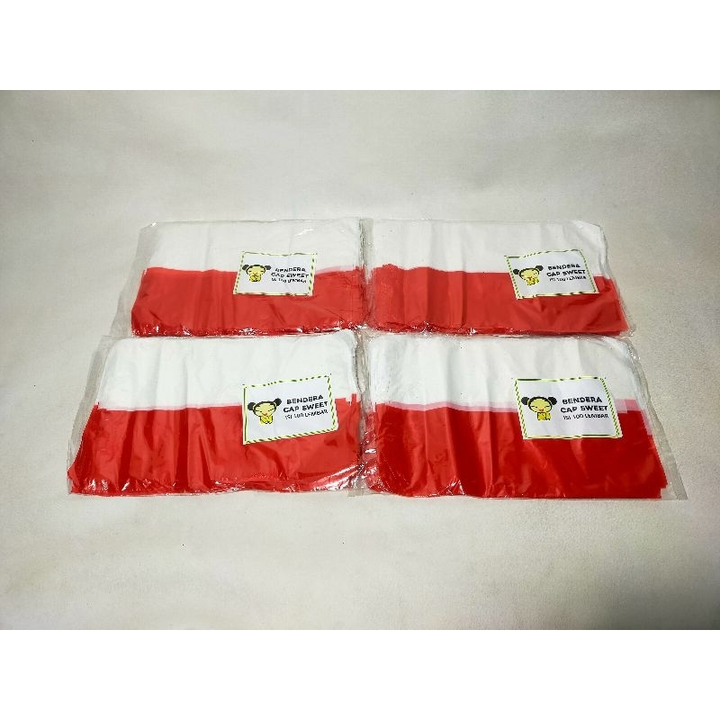 Grosir Bendera Plastik Merah Putih Bendera Plastik 1 Lembar Indonesia Hiasan 17 Agustus