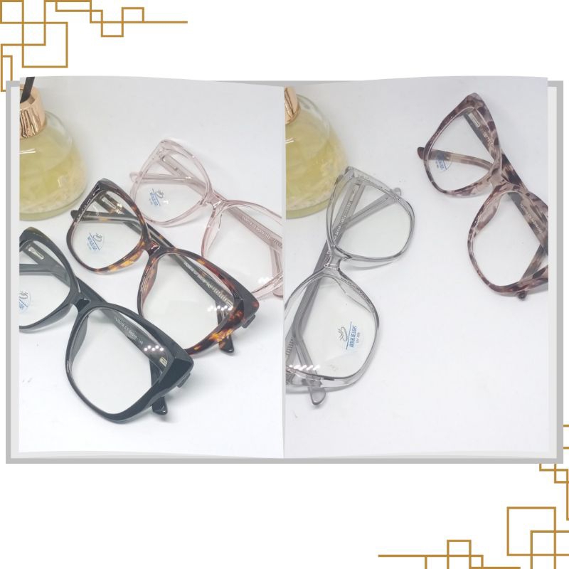 KACAMATA CAT EYES LENSA ANTIRADIASI UNA FRAME 2001 FRAME CAT EYES