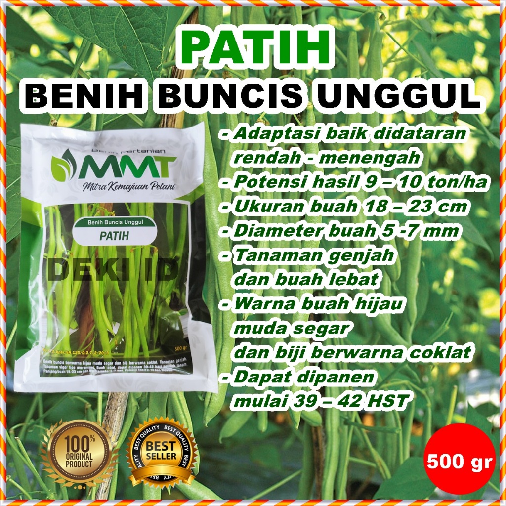 Benih Buncis Patih 500 Gr Bibit Unggul Tanaman Mmt
