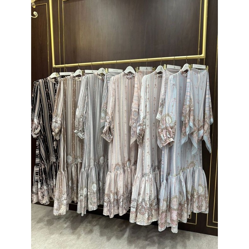 Shellasaukia Dress Set Hijab Etnik Terbaru Gamis Syari Wanita Baju Kondangan Daily Lucu Remaja Origi