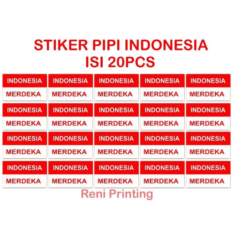 

STIKER PIPI INDONESIA MERAH PUTIH (INDONESIA MERDEKA)