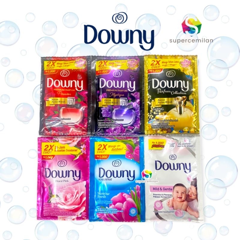 downy sachet 18ml isi 12 sachet/downy pewangi pakaian renteng kemasan 1000