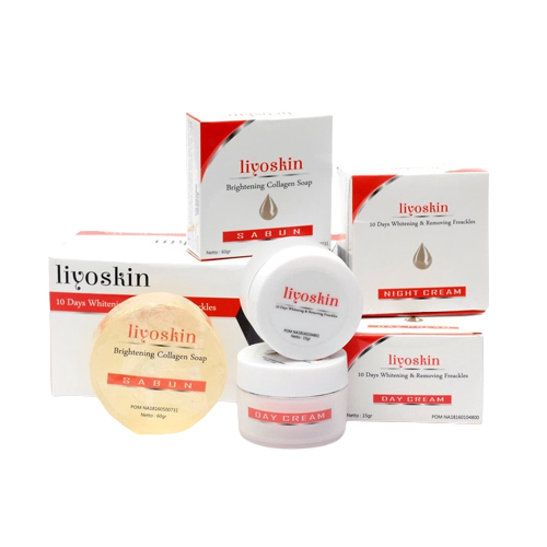 Liyoskin Face Cream Pemutih Wajah Original Penghilang Flek Hitam Membandel Skincare Paketan Pencerah
