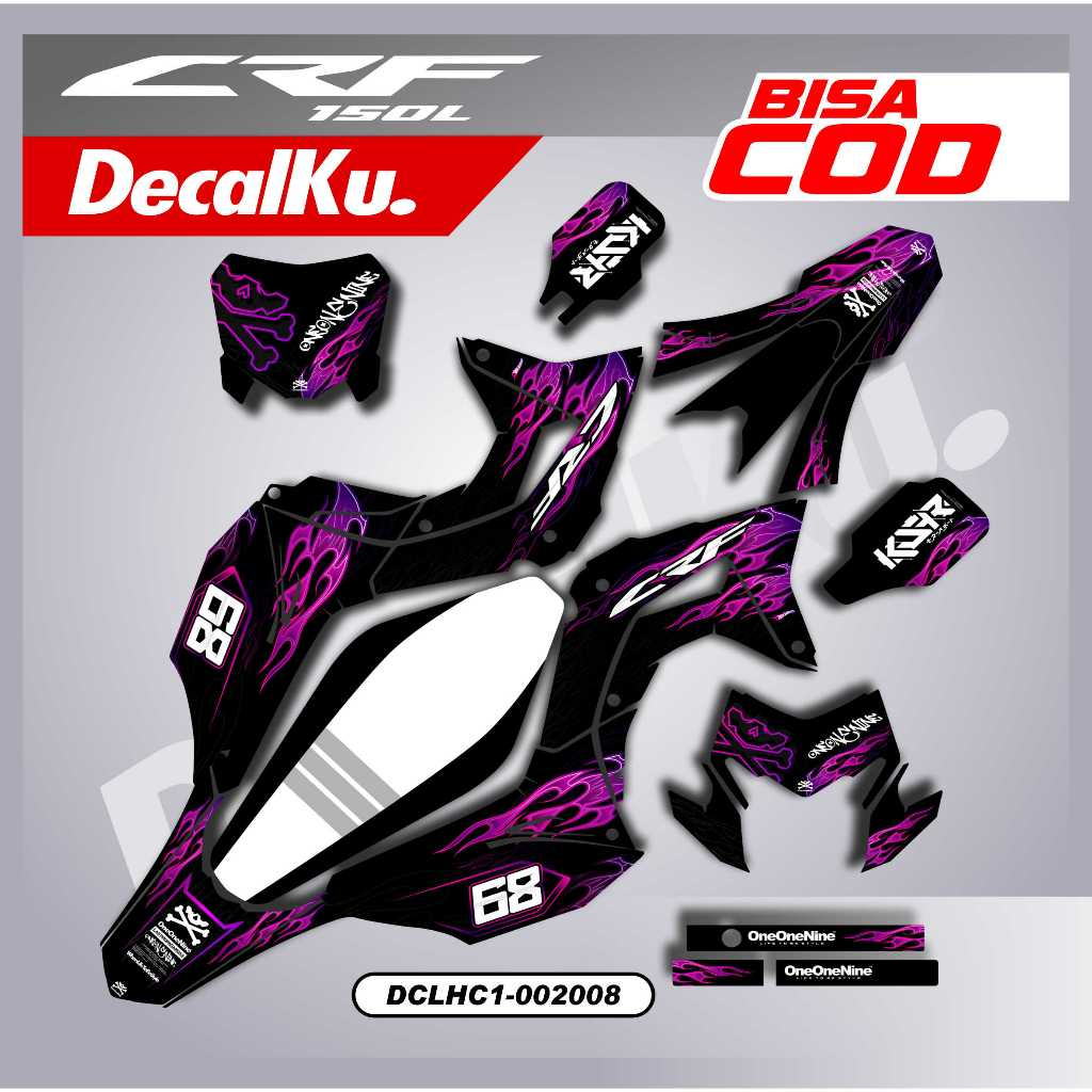 DECAL CRF 150L MERAH KEREN / STICKER CRF 150 L /DECAL FULL BODY CRF 150L