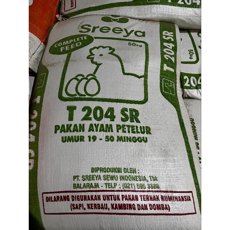 50kg Pakan Ayam Petelur Layer Sreeya T 204 SR Bandung