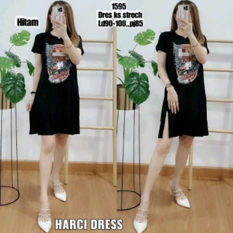HARCI DRESS WANITA BAHAN KAOS ADEM/ DRESS SEXY BODYCON/DRESS WANITA PENDEK