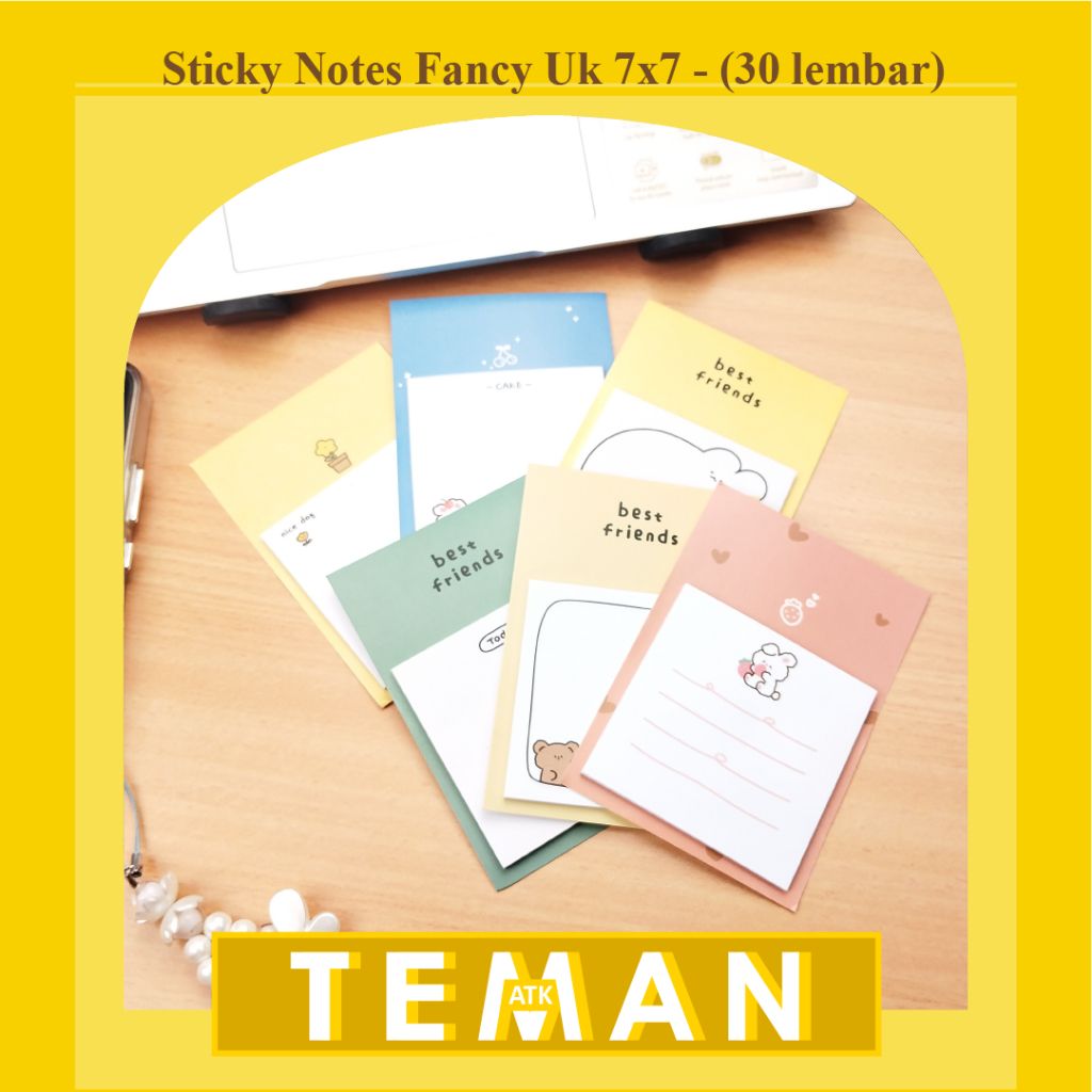 

Sticky Notes Fancy / Penanda Buku / Pembatas Kertas Uk 7x7 - isi 30 lembar